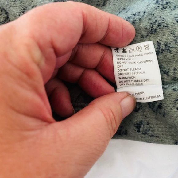 ZIMMERMAN LEOPARD PRINT LINEN BLEND MAXI DRESS - SIZE 1 - SPLIT AT FRONT - Picture 8 of 8